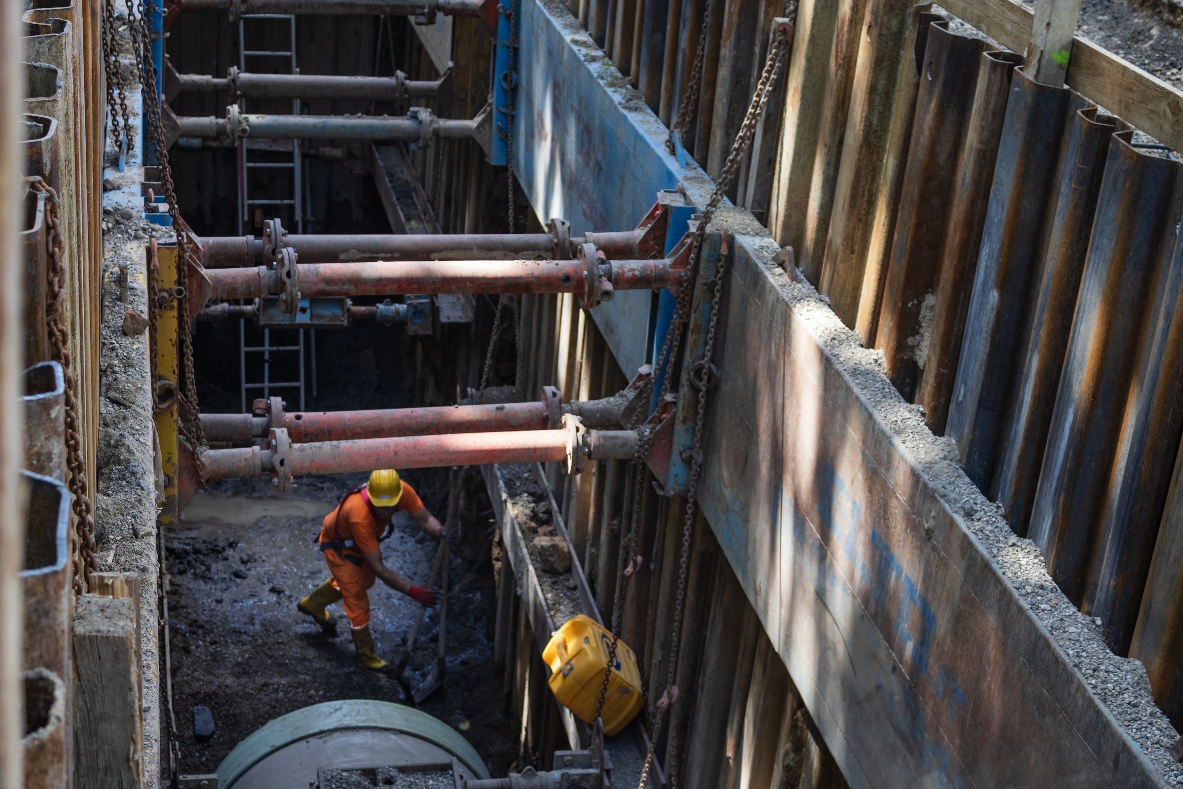 Cantiere Saviatesta su una rete fognaria