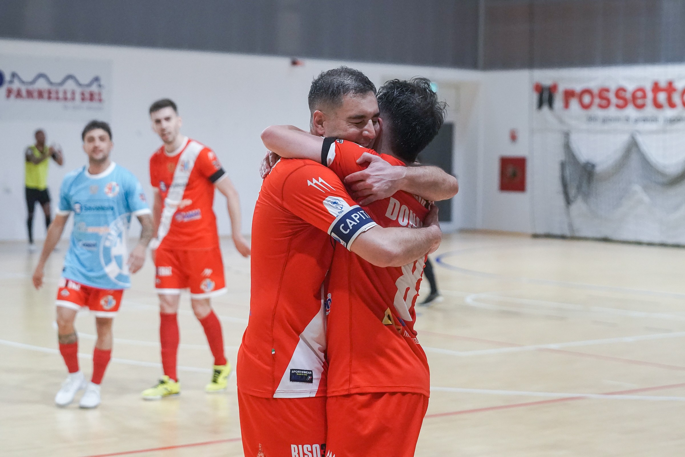 SPORT CALCIO 5 Saviatesta Mantova - Mestre Fenice CAMPIONATO 2024/25, SERIE A2 ELITE GIR. A , 24a GIORNATA. NELLA FOTO: Gola 5-2
