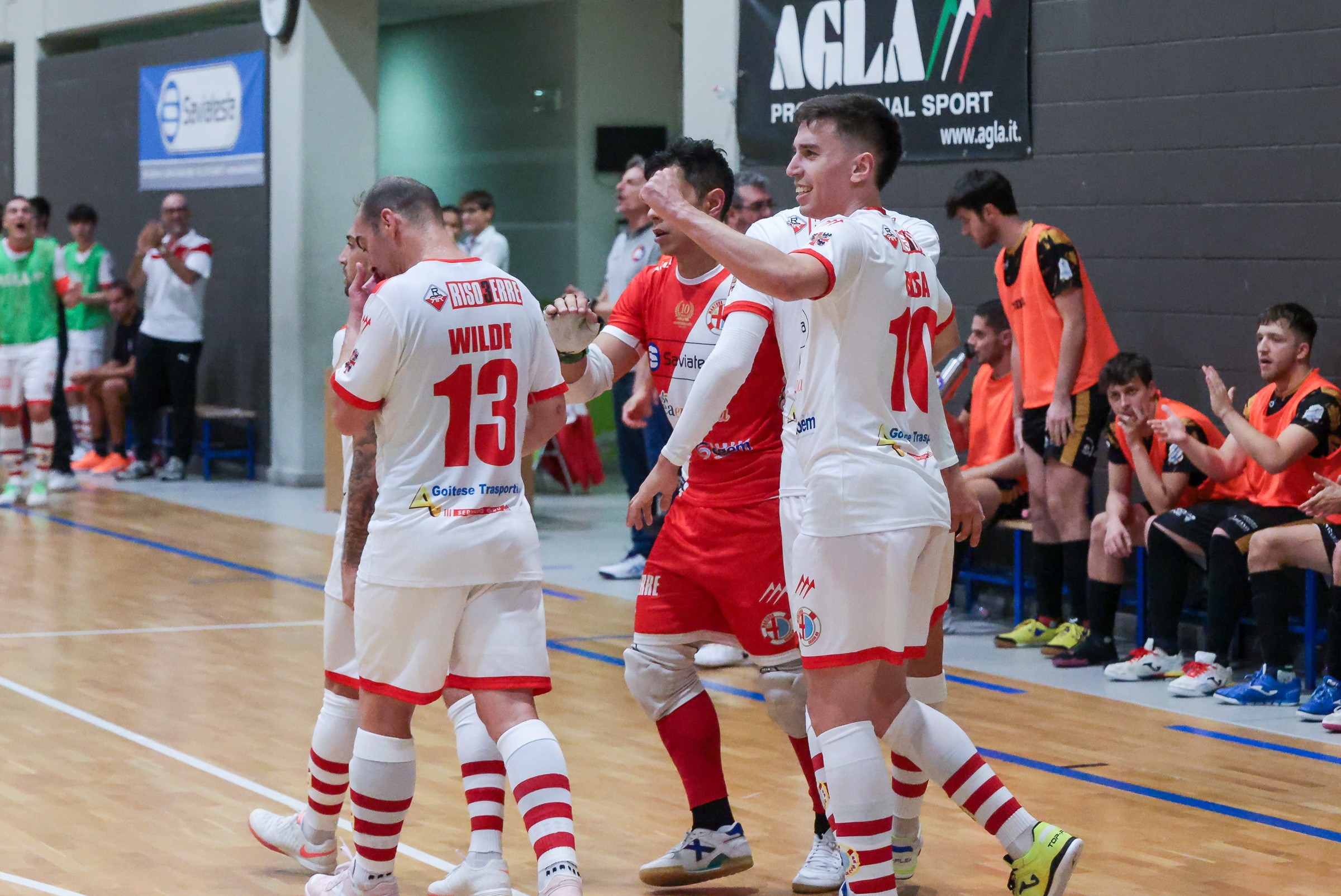 SPORT CALCIO 5 Saviatesta Mantova - Olympia Rovereto CAMPIONATO 2024/25, SERIE A2 ELITE GIR. A NELLA FOTO: GONCALVES MISAEL (Saviatesta Mantova) Goal 1-0