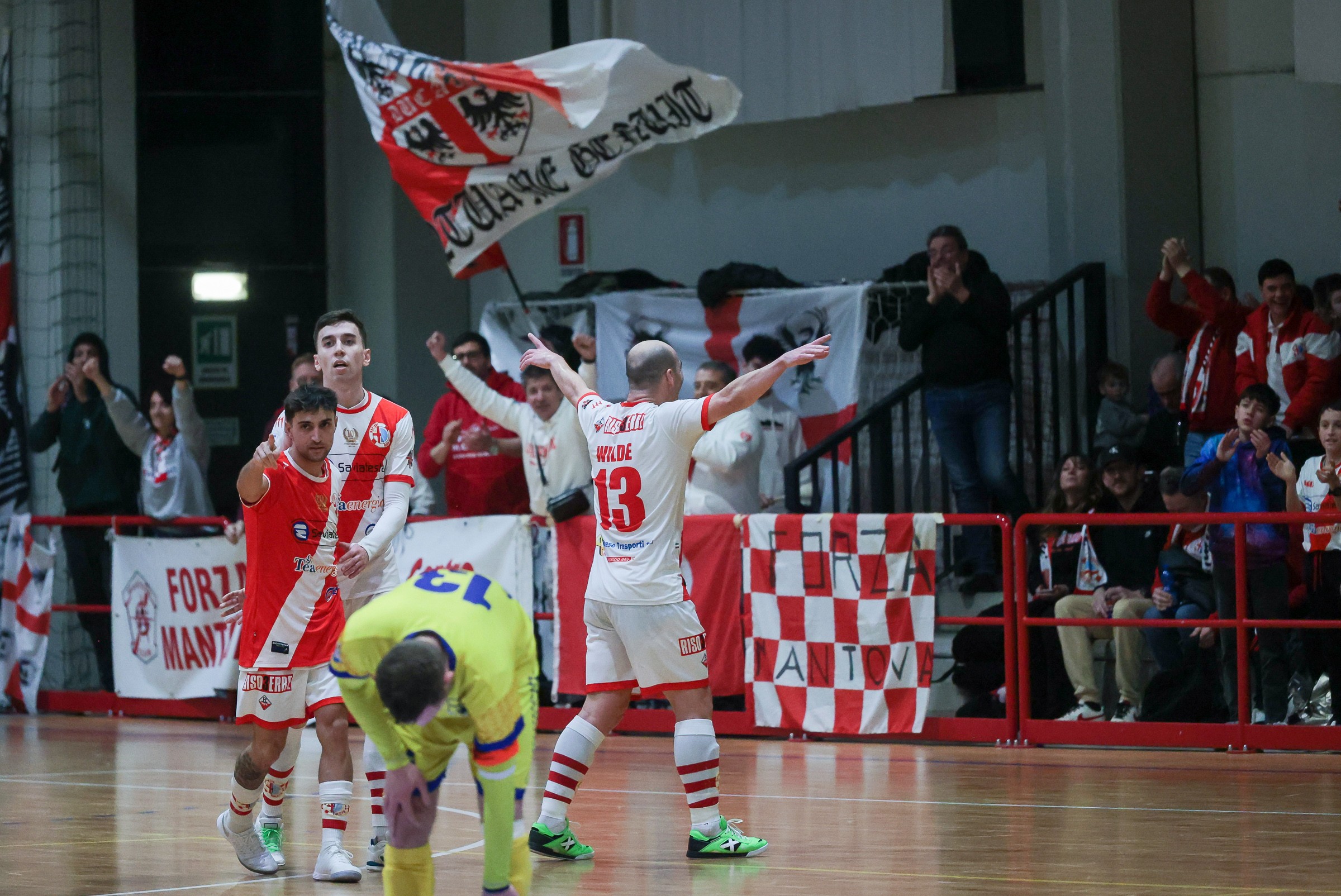 SPORT CALCIO 5 Saviatesta Mantova - CDM Futsal Genova CAMPIONATO 2024/25, SERIE A2 ELITE GIR. A , 21a GIORNATA. NELLA FOTO: MASCHERONA MATTIA (Saviatesta Mantova)
