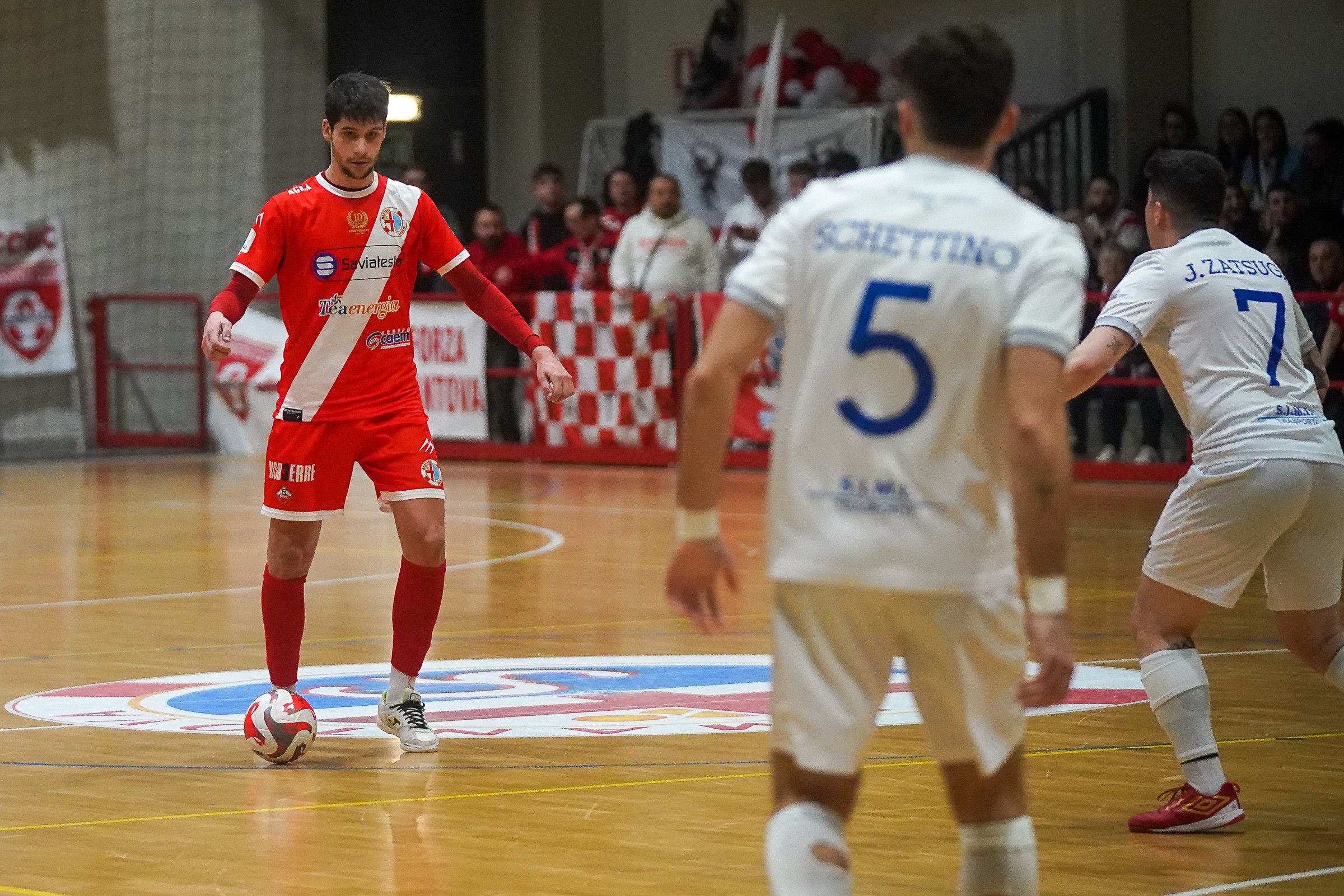 SPORT CALCIO 5 Saviatesta Mantova - CDM Futsal Genova CAMPIONATO 2024/25, SERIE A2 ELITE GIR. A , 21a GIORNATA. NELLA FOTO: MASCHERONA MATTIA (Saviatesta Mantova)