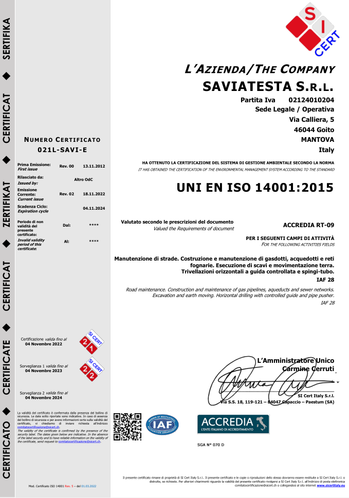 Anteprima del documento Certificato ISO 14001