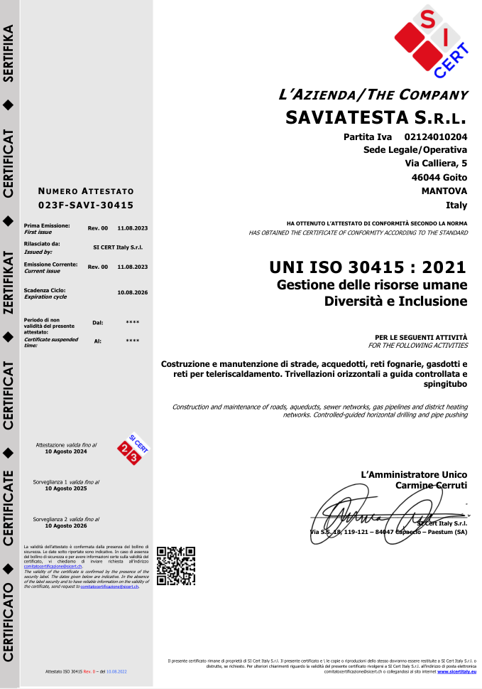 Anteprima del documento Certificato ISO 30415